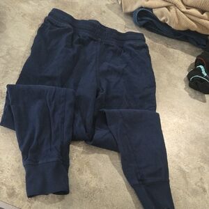 H&M Blue Sweatpants Relaxed Fit Cotton Blend